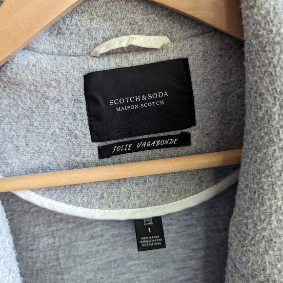 Maison Scotch - Light Grey Wool Blend Winter Coat - Picture 2 of 5